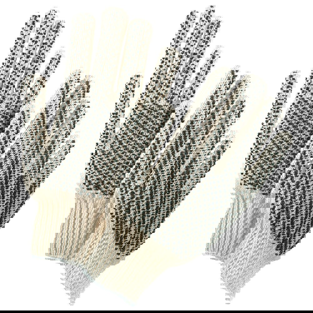 General Purpose Work Gloves: Small, Polyvinylchloride Coated, Cotton Blend